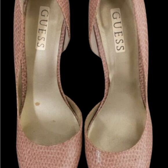 GUESS blush pink snakeskin platform pump heels - Picture 5 of 10